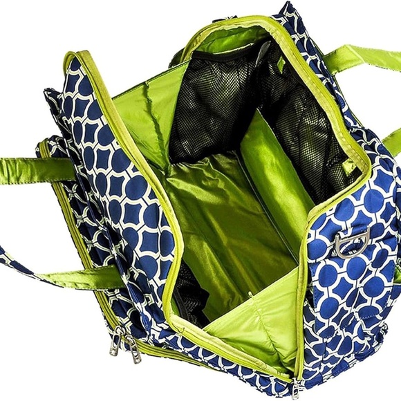 Ju-Ju-Be Classic Be Prepared Diaper Bag in Royal Envy Print with Stroller clasps - Picture 13 of 13